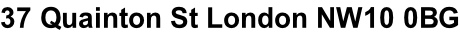 37 Quainton St London NW10 0BG